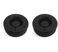 Chio 9002030 Posacenere in Melammina Antivento, 12.5 cm, Nero (Confezione da 2)