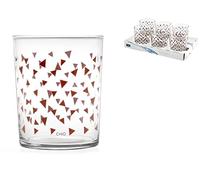 Chio Set Bicchieri, Trasparente/Marrone, 6 Unità