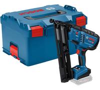 Bosch Professional 18V System Chiod. legno GNH 18V-64 MD (mod. azion. sing./ripetizione, idonea per chiodi: 32-64 mm, 15 ga (1,8 mm) e angolo di inclinazione di 34°, senza batterie, in L-BOXX)