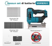 Chiodatrice e Cucitrice a batteria 2in1 Sparachiodi Elettrica Legno per Makita