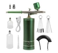 Chiodatrice, Kit aerografo portatile ricaricabile con mini pistola spruzzatrice a batteria con compressore for unghie, manicure, arte, torta, pittura, trucco(Groen)