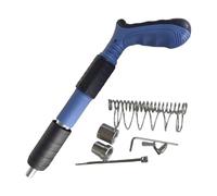 Chiodatrice, Manual Mini Nail Gun Wall Attachment Steel Nail Gun Metal Machining Rivet Gun Tools Adjustable Wall Attachment High Pressure Nail Gun(Blue A Set)