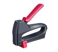 Chiodatrice manuale con chiodatrice diritta per pavimenti in cemento e carpenteria, funzionamento con una sola mano con meccanismo di bloccaggio a molla, design blu navy e rosso rosa