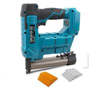 Chiodatrice senza fili compatibile con batteria Makita da 18 V, pistola elettrica 2 in 1, per lavori di bricolage e lavorazione del legno, con 1000 chiodi e 1000 graffette