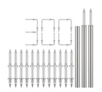 Chiodi a doppia estremità per un'installazione sicura del battiscopa in metallo invisibile e durevole per case familiari chiodi in corno di pecora