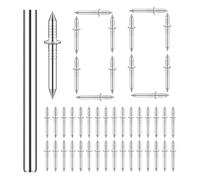 Chiodi a Doppia Testa - 100 pezzi viti invisibili senza cuciture,Chiodi a Scomparsa per Battiscopa con Attrezzo di Montaggio | per lavori di ristrutturazione camera, garage, cantina,