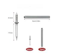 Chiodi a doppia testa Chiodi senza giunzioni Filettatura for battiscopa Chiodi senza giunzioni Senza segni Chiodi antiruggine for metallo Fissatore for legno senza tracce(200Pcs)