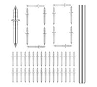 Chiodi a doppio lato - 100 pezzi viti invisibili per battiscopa senza giunti - chiodi per battiscopa a doppia punta con applicatore | per fai da te, costruzione, camera da, garage, cantina,