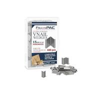Chiodi a V per cornici in legno duro, 15 mm, confezione da 400 chiodi a V, sfusi, cunei ultra resistenti per incorniciare foto, unire gli angoli delle cornici