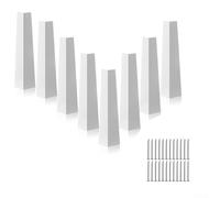 Chiodi angolari per rivestimenti esterni da 20,3 cm, protezione angolare in alluminio per casa e mobili bianchi, 8 set con incluso