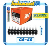 Chiodi C6-40 Chiodatrice Spit Pulsa Cartongesso Fissaggio Guide e Profili