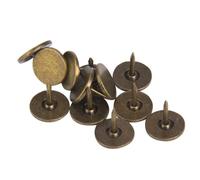 Chiodi da tappezzeria, testa piatta in ferro bronzo ciano, kit 100 pezzi - Stile Retrò per Mobili, resistente e versatile, per divani e decorazioni (Diametro 11 mm*Lunghezza totale 11 mm)