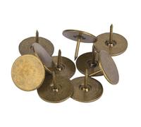 Chiodi da tappezzeria, testa piatta in ferro bronzo ciano, kit 100 pezzi - Stile Retrò per Mobili, resistente e versatile, per divani e decorazioni (Diametro 19 mm*Lunghezza totale 15 mm)