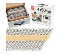 Chiodi di ancoraggio 4,0 x 50 mm 1100 pz carta zincata 34°