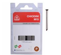 Chiodini M15 per fissatrici - con testa - 15 mm - acciaio - Romeo Maestri - conf