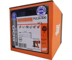 Chiodi gas Spit HC6 speciali per sparachiodi, set 10 pezzi in cartuccia