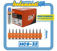 Chiodi HC6-32 Chiodatrice Spit Pulsa Cartongesso Fissaggio PZ 500