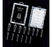 Chiodi in cristallo ABS, doppie forme per allungamenti rapidi, facili da applicare, set per manicure domestica, copertura completa, estensioni rapide delle unghie