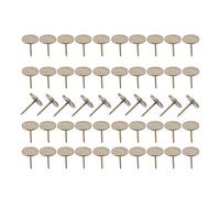 Chiodi in ferro a testa tonda, Chiodi for tappezzeria, puntine, puntine da disegno, confezione da 50, metallo, bronzo antico, oro, 15x19 mm, custodia in scatola di legno(108)