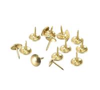 Chiodi in ferro a testa tonda, Puntine for tappezzeria color oro, varie misure, confezione da 50 for mobili(8mm x 10mm)