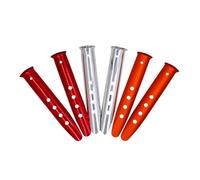 chiodi metallici da terra, 2 4 6 pezzi Picchetti for tenda da campeggio a forma di U esterni Spiaggia Neve Sabbia Accessori tende in alluminio terra lega 23 cm(Red,6pcs)