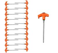 chiodi metallici da terra, 20 picchetti for tenda da avvitare su terreno rigido, campeggio roulotte