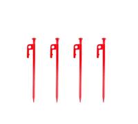 chiodi metallici da terra, 4 pezzi di chiodi da campeggio for esterni, ispessiti e allungati, fissi antivento, tenda spiaggia grande, in acciaio(Red,20cm)