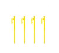chiodi metallici da terra, 4 pezzi di chiodi da campeggio for esterni, ispessiti e allungati, fissi antivento, tenda spiaggia grande, in acciaio(Yellow,25cm)
