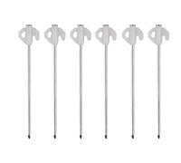 chiodi metallici da terra, 6/12 pezzi di picchetti luminosi for campeggio all'aperto, chiodi da terra, in acciaio, tenda spiaggia, grande, accessori antivento(6 Pcs)