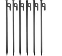 chiodi metallici da terra, Picchetto for tenda in acciaio da 40 cm, chiodo metallico terra 30, picchetti ferro 20, campeggio esterni, telo parasole, esterno, accessori teloni(30cm black 6 pieces)
