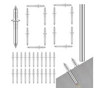 Chiodi per battiscopa | 100 pezzi viti invisibili senza soluzione di continuità | Chiodi per legno massiccio con stencil guida inclusa - per ristrutturazioni di casa, costruzione, soggiorno e