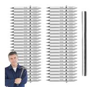 Chiodi per calcestruzzo - Chiodi senza saldatura per legno 100 pezzi, viti invisibili di sicurezza con strumento di manicotto per battiscopa in legno cemento mobili cornici quadri sedie divani