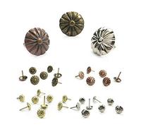 Chiodi per tappezzeria, 100 pezzi di scatola for gioielli in ottone, scatola for vino, divano, perno, ferramenta for porte, adatta for scuola e ufficio(Green Bronze 100pcs)