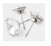 Chiodi per tappezzeria, 6pz Bottoni in strass 18MM 20MM 22MM 25MM 30MM Bottoni in cristallo con strass for abbigliamento Divano Artigianato Accessori for cucire-Bianco,18mm(B 6pcs)