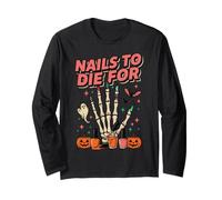 Chiodi per Tecnici delle Unghie di Halloween per Cui Morire Maglia a Manica