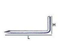 Chiodi Rampini a punta (Filo Ø 2,60 - L 30 mm. - H 13 mm. cf. 300 pz.)