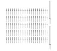 Chiodi senza cuciture per battiscopa in calcestruzzo - Chiodi a doppia testa in acciaio zincato, confezione da 200 pezzi con 2 manicotti fissi, antiruggine e resistente all'usura, senza foratura