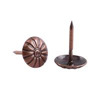 Chiodi Tappezzeria 100 Pezzi, Borchie Per Tappezzeria, Chiodi Decorativi Per Mobili in Bronzo Chiodini a Testa Tonda, Puntine a Pressione Per Poltrona Letto O Altri Mobili, Rosso 11 * 16 Mm