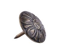 Chiodi Tappezzeria 100 Pezzi, Puntine Per Tappezzeria, Chiodi Decorativi Per Mobili in Bronzo Chiodini, Chiodini a Testa Tonda, Puntine a Pressione Per Poltrona Letto O Altri Mobili(Verde 16 * 15 mm)