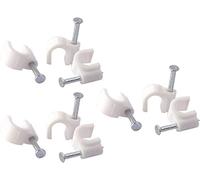 Chiodini con fermacavo tondo 5mm bianco 100pz