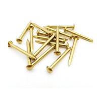 chiodini per tappezzeria, chiodini da 18 gauge, 10/20/50/100 pezzi Dia 1,2 mm,5 3 Puro rame ottone Piccolo Mini testa rotonda chiodo scatola portagioie(100pcs 1.2x12mm)