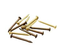 chiodini per tappezzeria, chiodini da 18 gauge, Diametro 1,2 mm,5,8 Chiodo for mobili con testa rotonda piccola in rame puro Lunghezza = 8-50(Golden,100pcs 1.5x10mm)