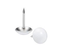 Chiodini Tappezzeria 11mm Bianco Testa Rotonda 17mm Lunghezza Pressione 150pcs