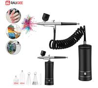 Chiodo aerografo con compressore Compressore portatile per unghie con spazzola ad aria per nail art Modello di pittura Artigianato Pistola a spruzzo wireless