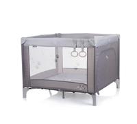 Chioplino Playpen Pop-up richiudibile materassino portaoggetti ingresso laterale, colori:grigio/grigio chiaro