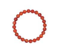 Chiorgone - Bracciale in corniola per donne e uomini, bracciale elastico in vetro rosso per fiducia, energia, protezione e attrazione d'amore, taglia unica, agata, non è una pietra preziosa