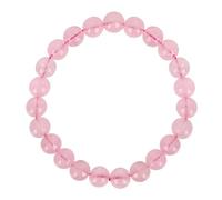 Chiorgone Braccialetto elastico con perline di quarzo rosa naturale da 8 mm, simbolo di amore e armonia, migliora le relazioni e il romanticismo, regalo unisex per amici, colleghi e persone care.