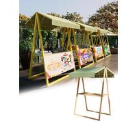 Chiosco all'aperto resistente dell'alimento con il baldacchino, carretto piegante dello spuntino per gli eventi, stalla portatile del venditore della via