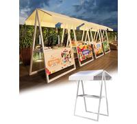 Chiosco all'aperto resistente dell'alimento con il baldacchino, carretto piegante dello spuntino per gli eventi, stalla portatile del venditore della via