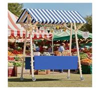 Chiosco di legno pieghevole della stalla del mercato con le ruote per la vendita mobile ai festival, alle spiagge ed ai mercati degli agricoltori